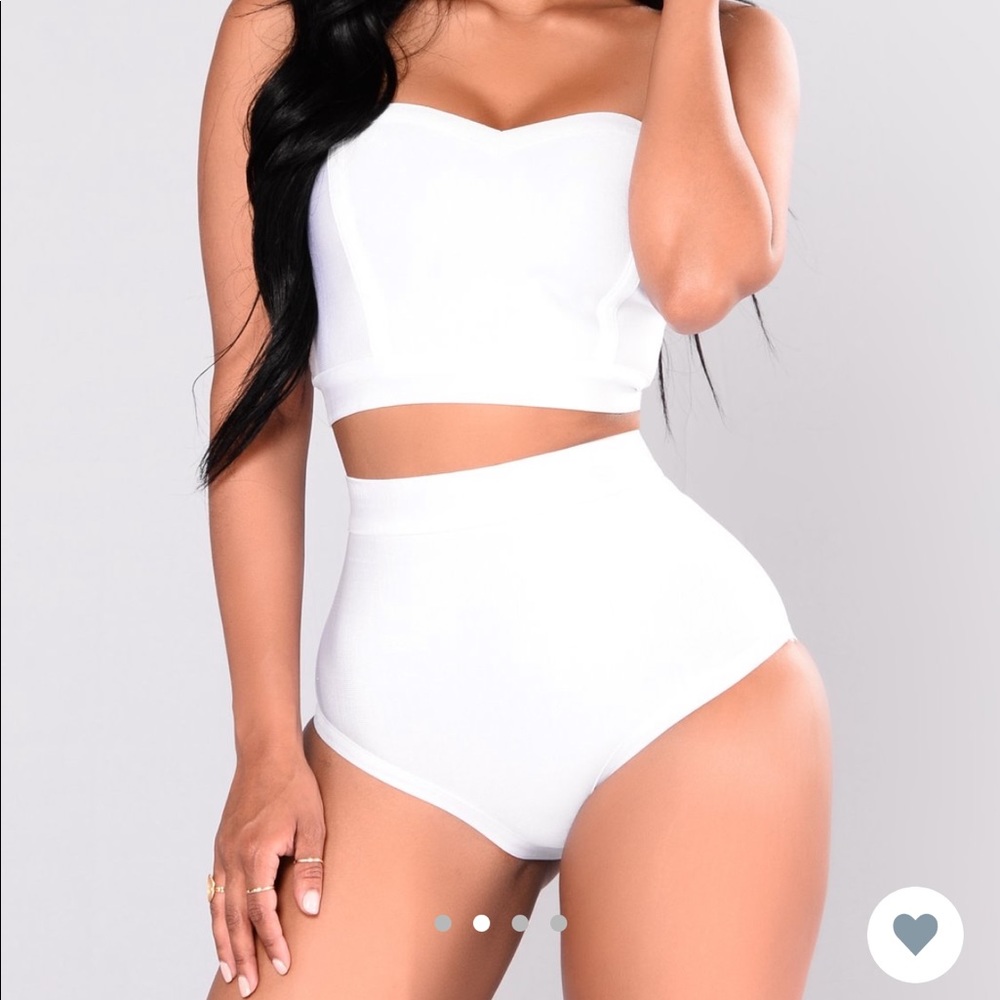Fashion Nova- White Bikini- Large